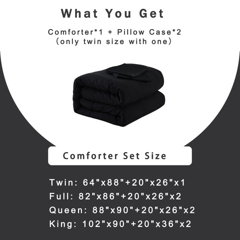 DOWNCOOL comforter on queen mattress showing generous 88x92 coverage