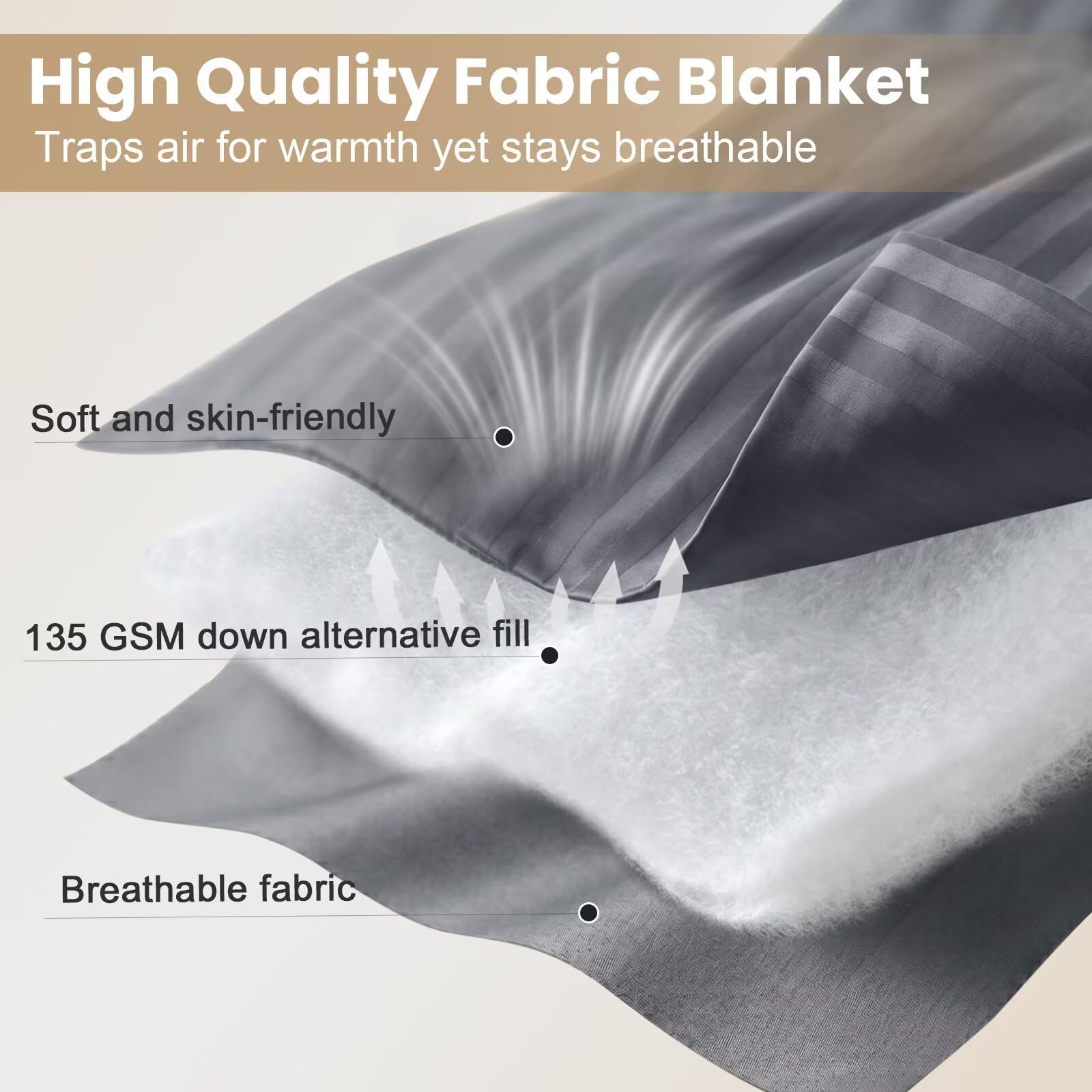 downluxe blanket styled on king bed demonstrating roomy coverage and decor impact
