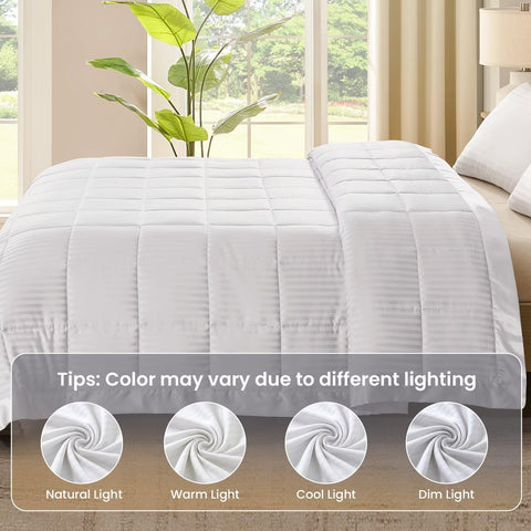downluxe folded blanket beside ruler to show compactness and storage ease