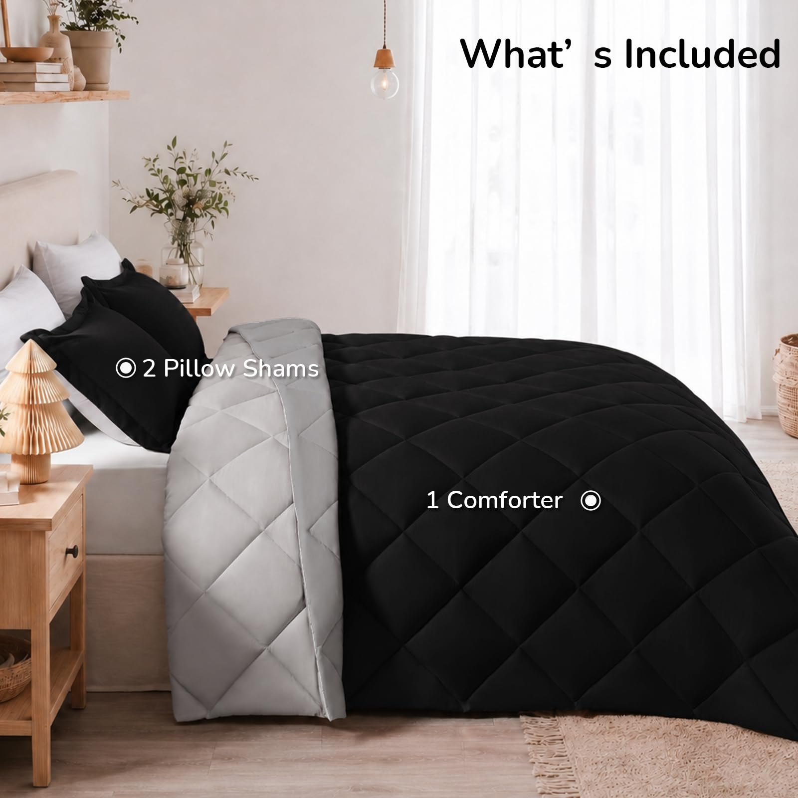 downluxe folded comforter in storage showing compact packing and tidy storage benefit