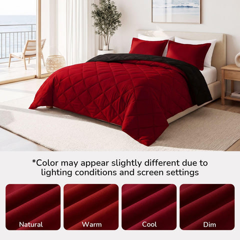 downluxe styled bedroom with comforter set creating instant room update