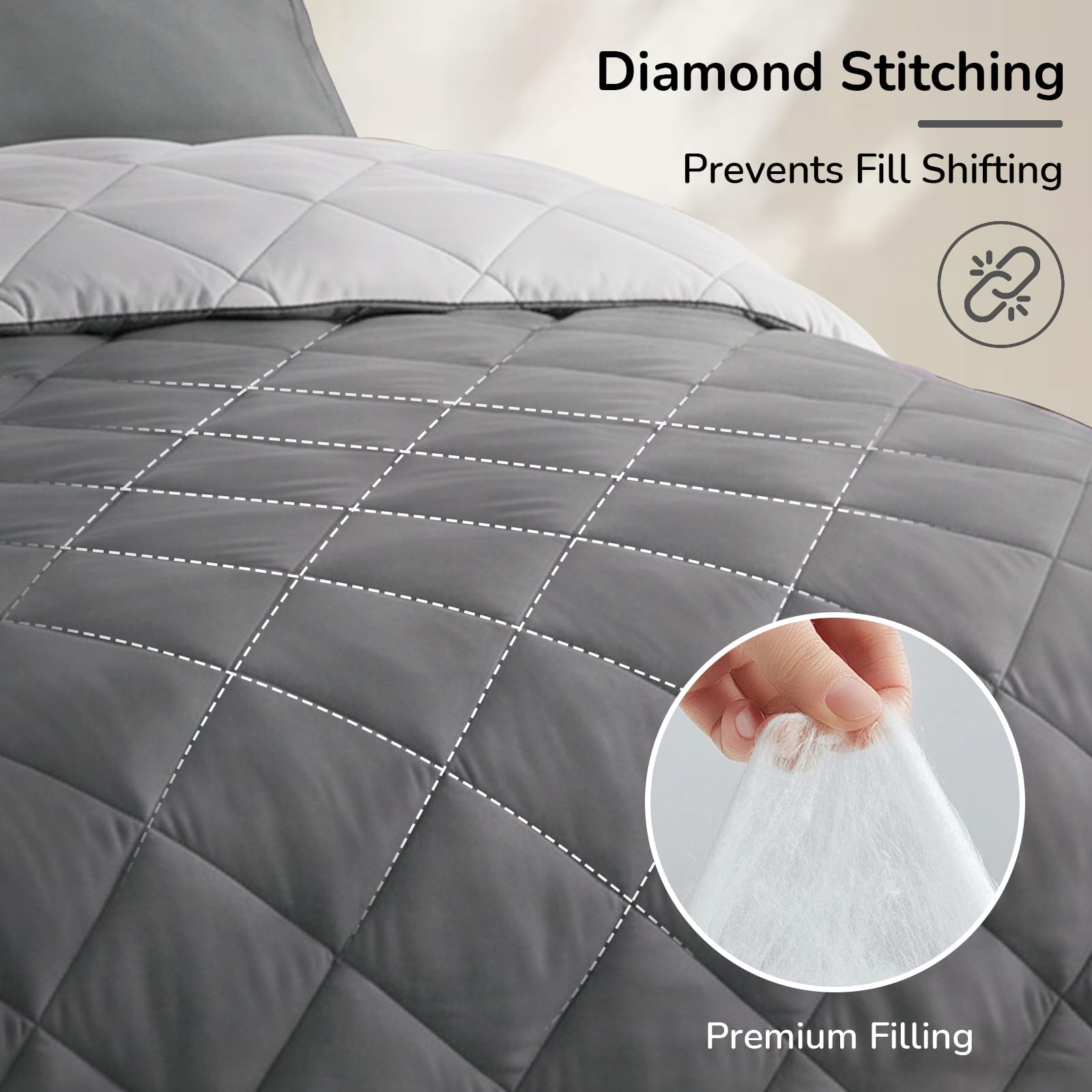 downluxe two pillow shams displayed flat matching comforter for coordinated bedding benefit