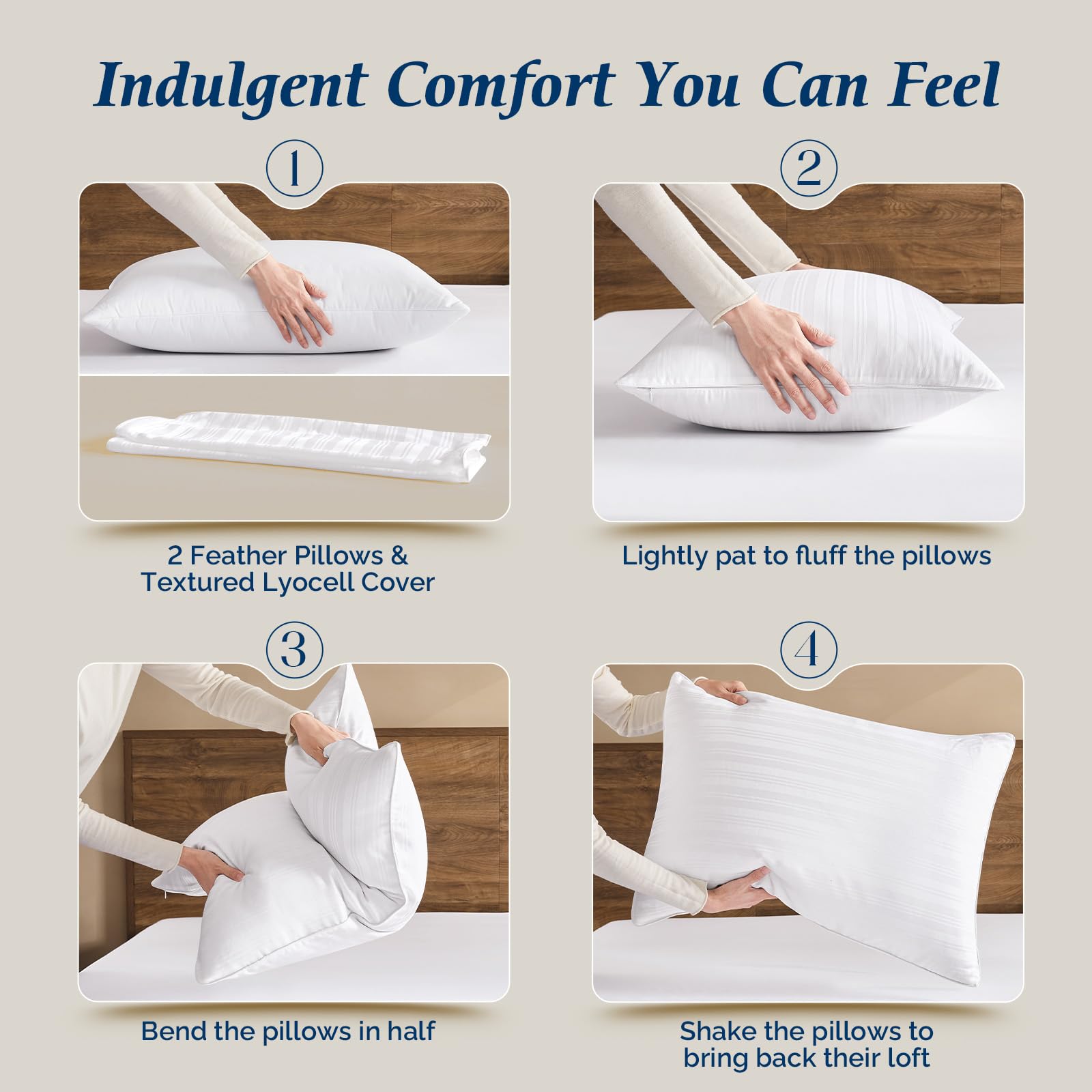 downluxe pillow next to ruler and mattress showing true queen size fit