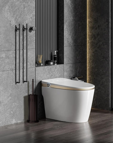 DOWRY plunger set in stylish bathroom showing decorative integration