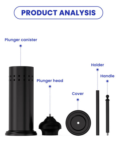 DOWRY plunger beside a ruler showing compact size for small bathrooms