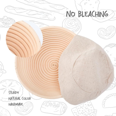 DOYOLLA basket next to hand to show 9-inch scale for correct loaf sizing