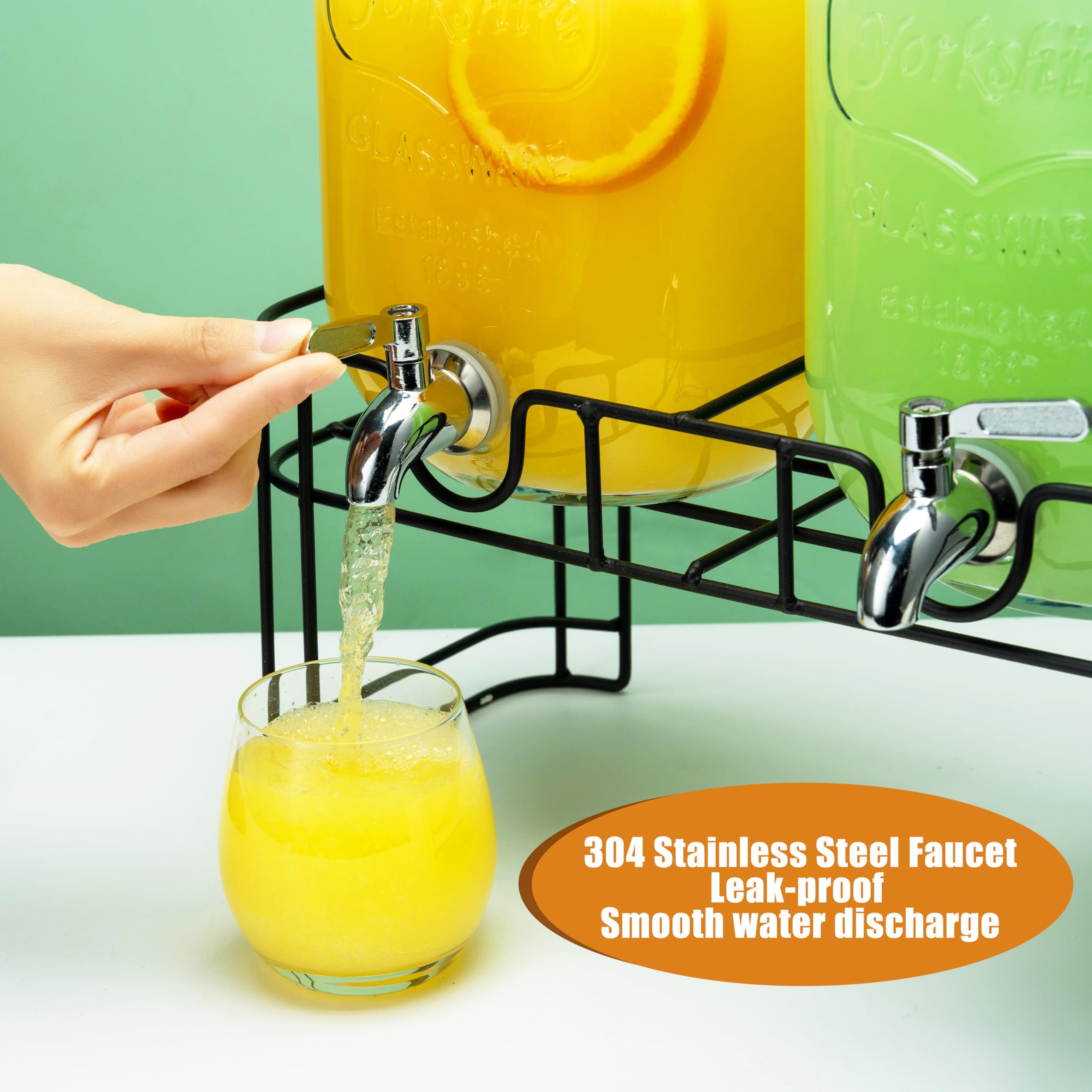 DQAXP dispenser on metal stand showing stable elevated serving