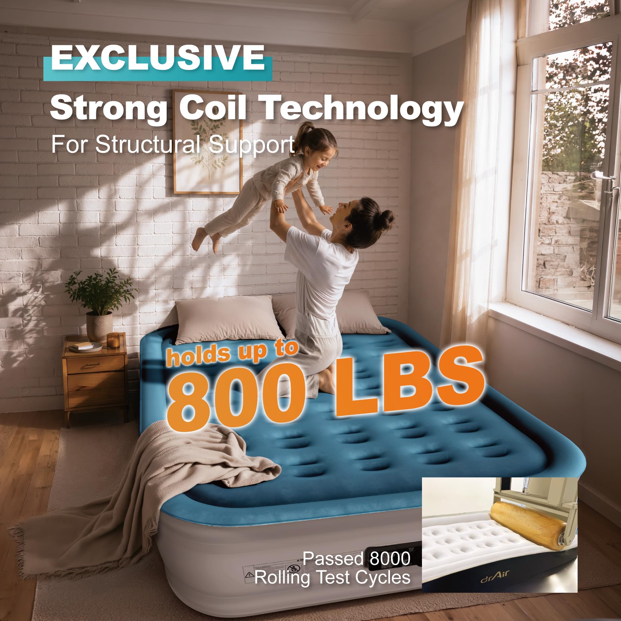 Dr. Air cross-section showing honeycomb coils for even support and reduced motion