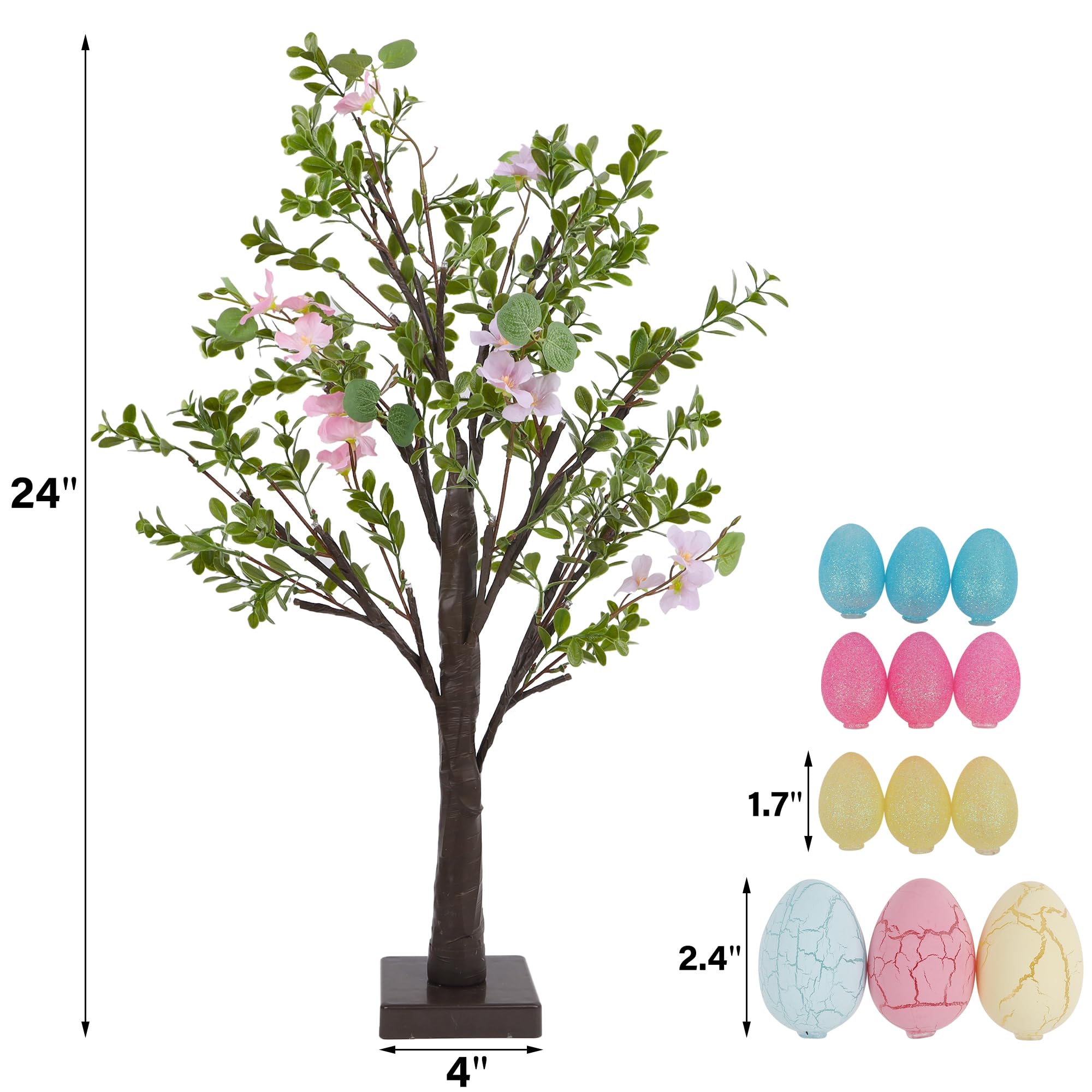 DR.DUDU colorful Easter eggs on branches highlighting festive accents and customizable style