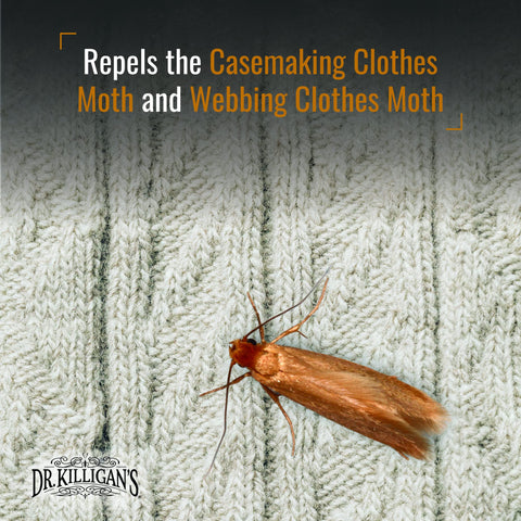 Dr. Killigan's plank placed inside a dresser drawer with linens, eliminates musty odors