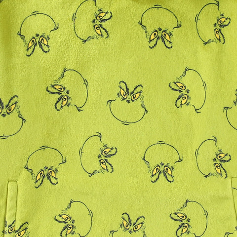 Dr. Seuss Grinch allover print pattern showcasing bold character graphics