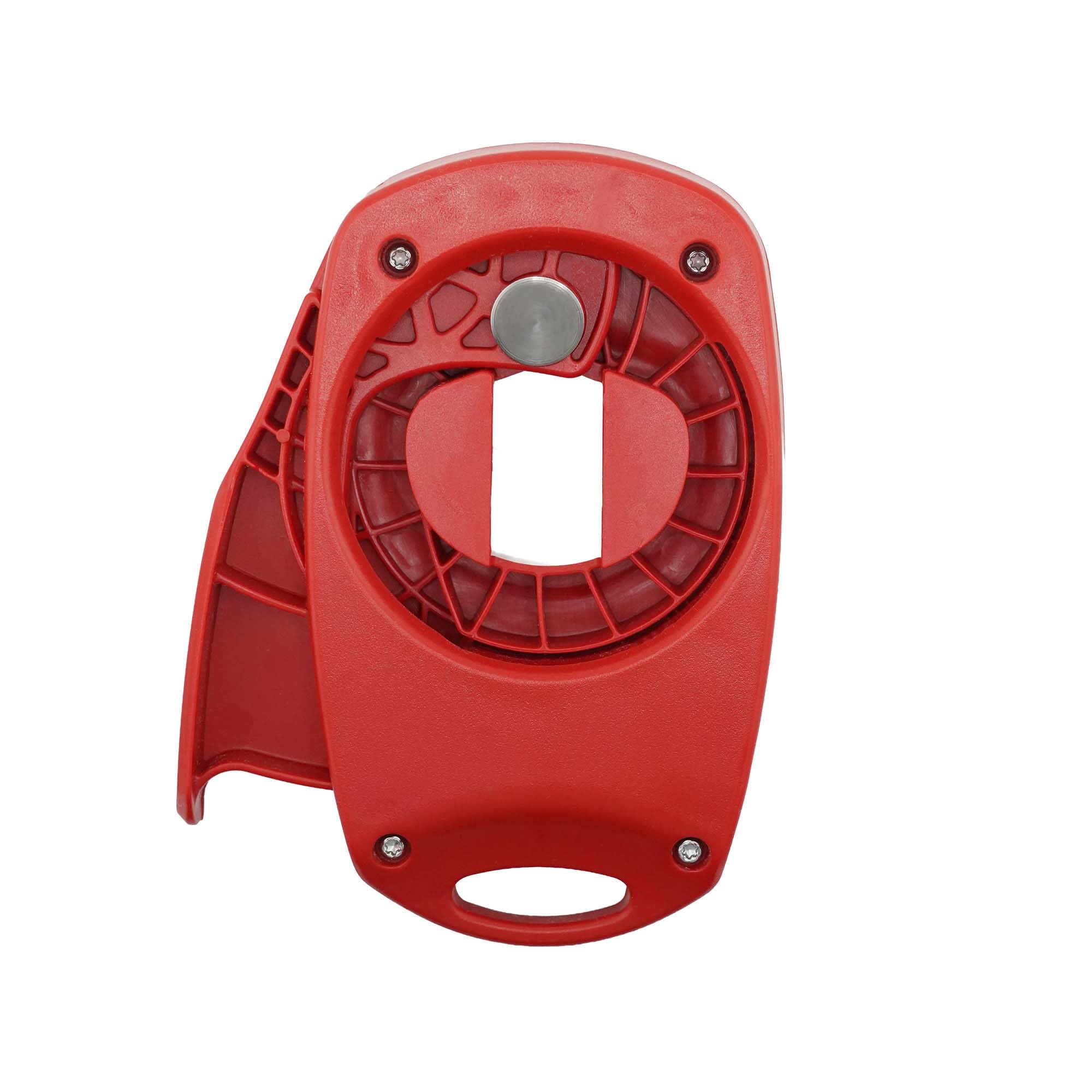 Draft Top close-up of gripped spring-loaded handle for spill-free control