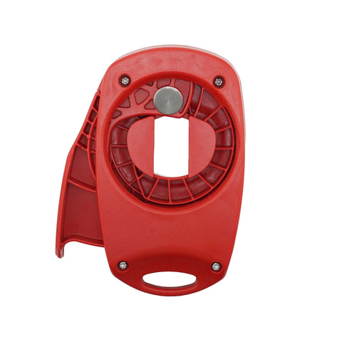 Draft Top close-up of gripped spring-loaded handle for spill-free control