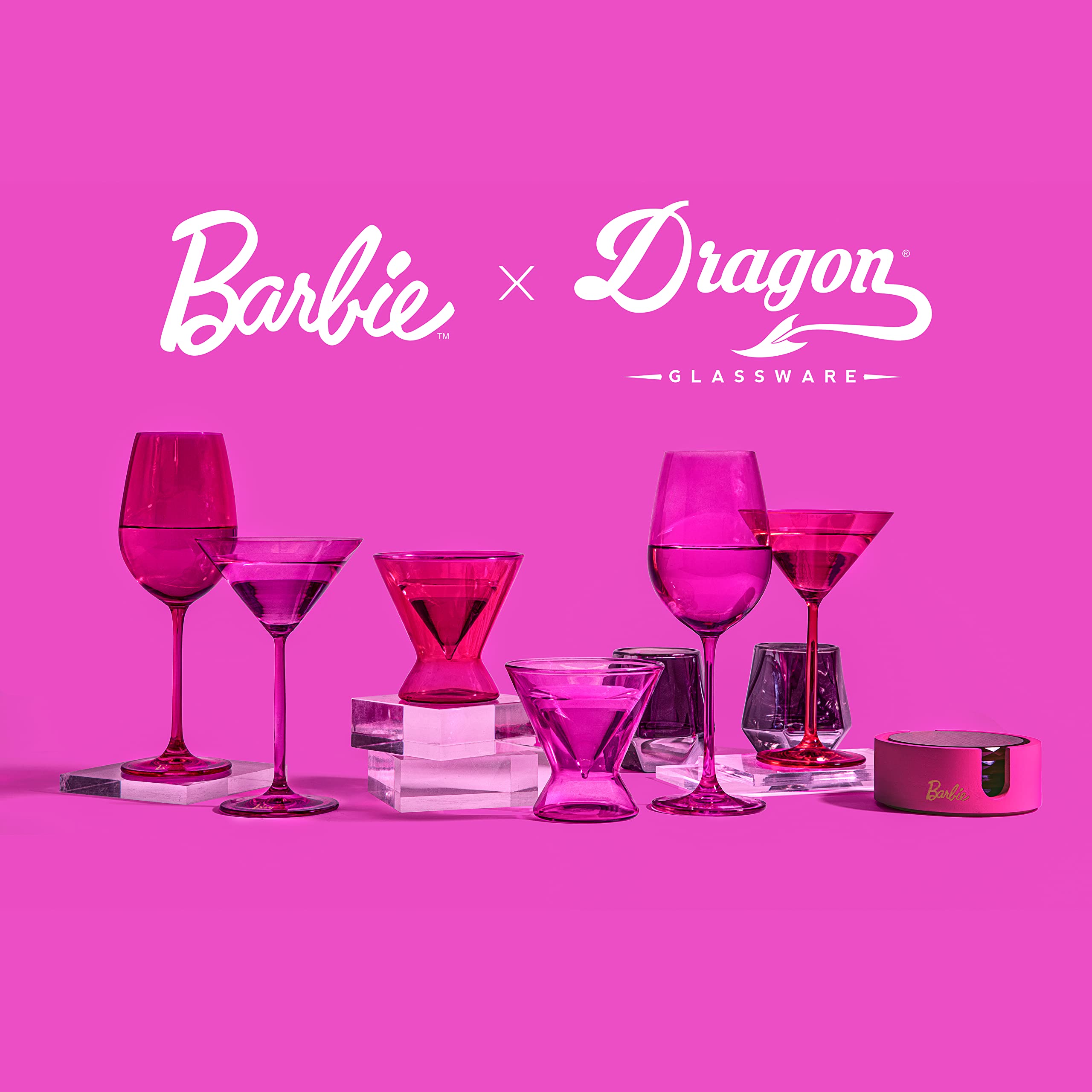 Dragon Glassware Barbie back label warranty view showing lifetime limited warranty reassurance