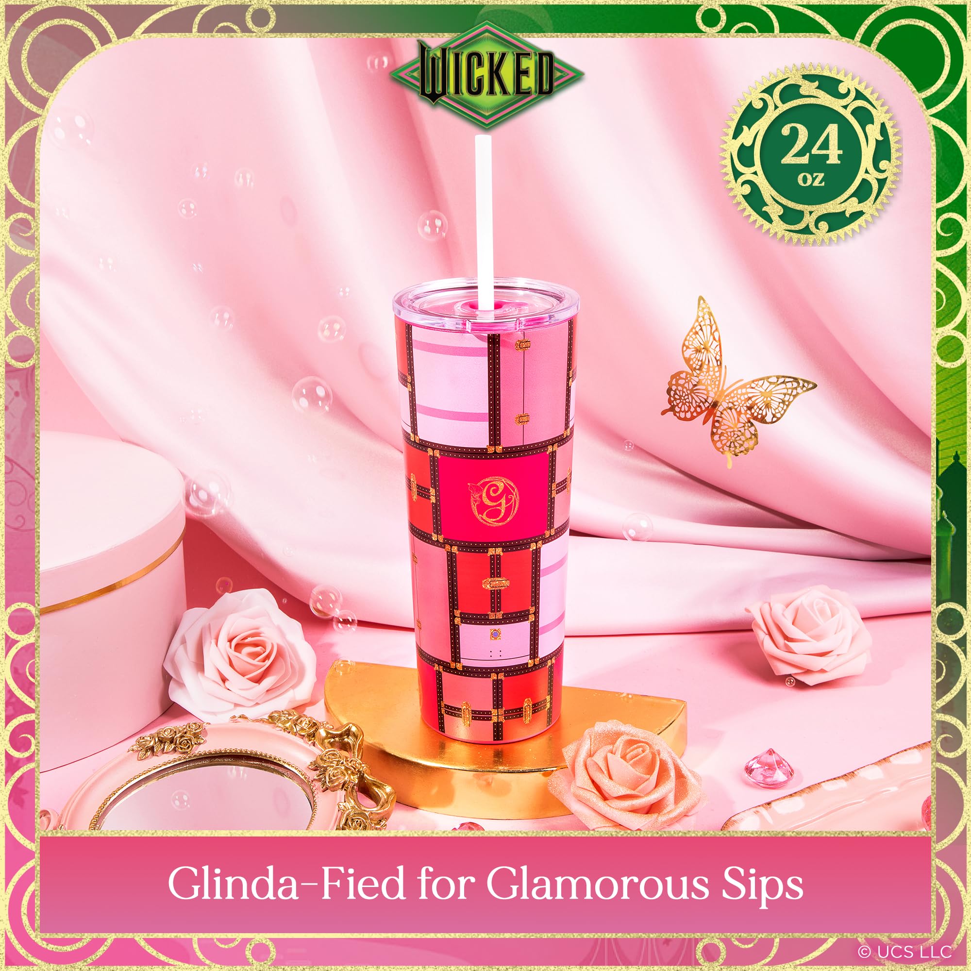 Dragon Glassware Glinda side profile highlighting slim fit and portability