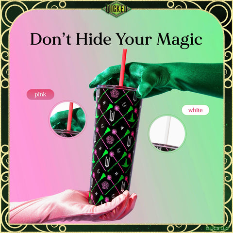Dragon Glassware tumbler held in hand showing 24 oz scale and comfortable grip benefit