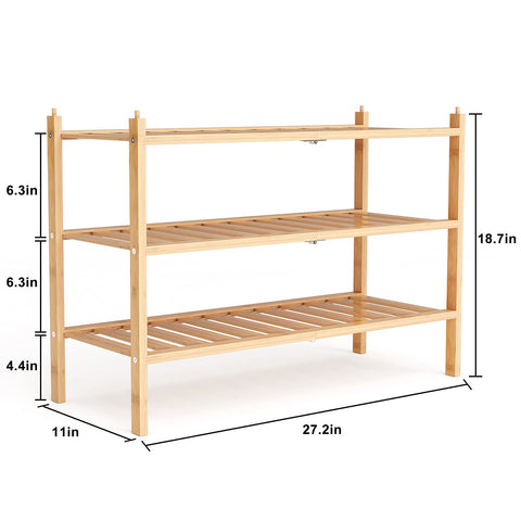 Dranixly shelf beside shoes to show scale and optimize closet organization