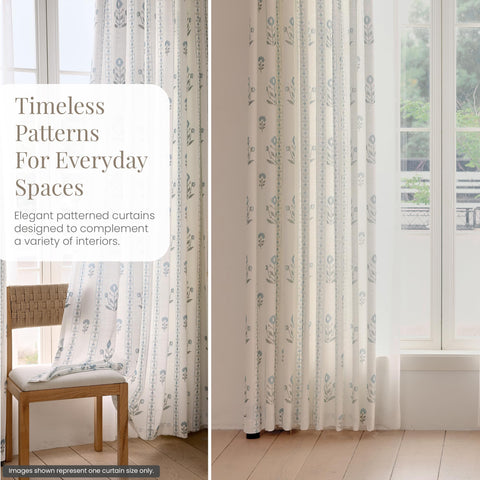 DrapePalette antique white floral print detail adding subtle decorative interest