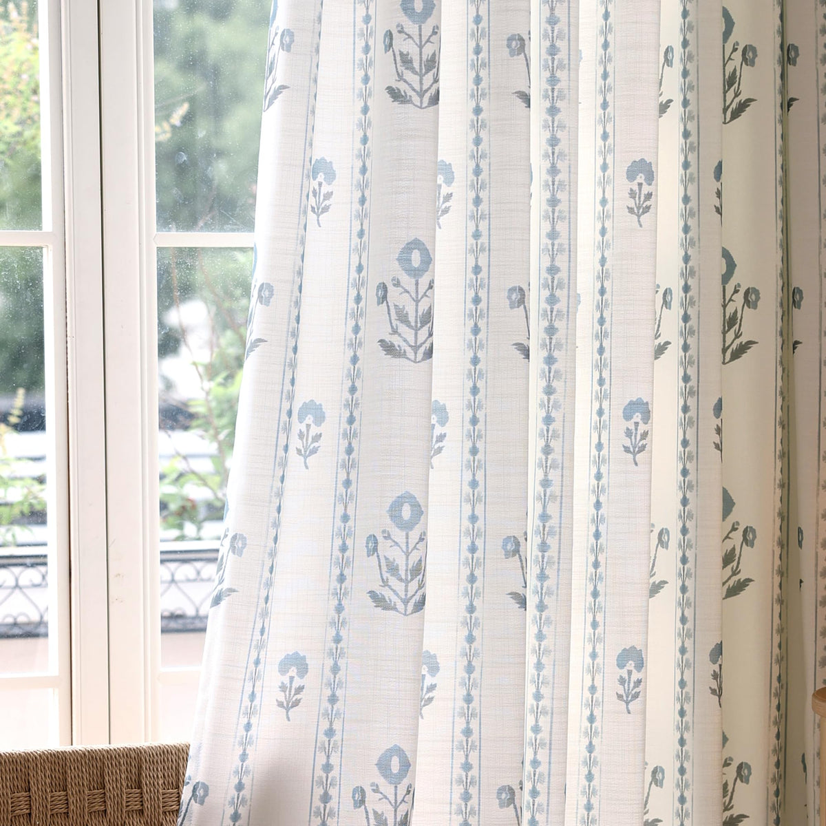 DrapePalette front view of two panels showing elegant pinch pleats and warmth
