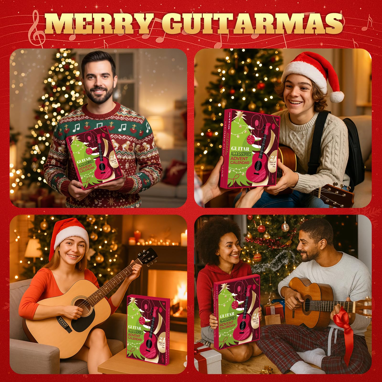 Drcurn lifestyle scene with guitar and calendar to inspire daily practice