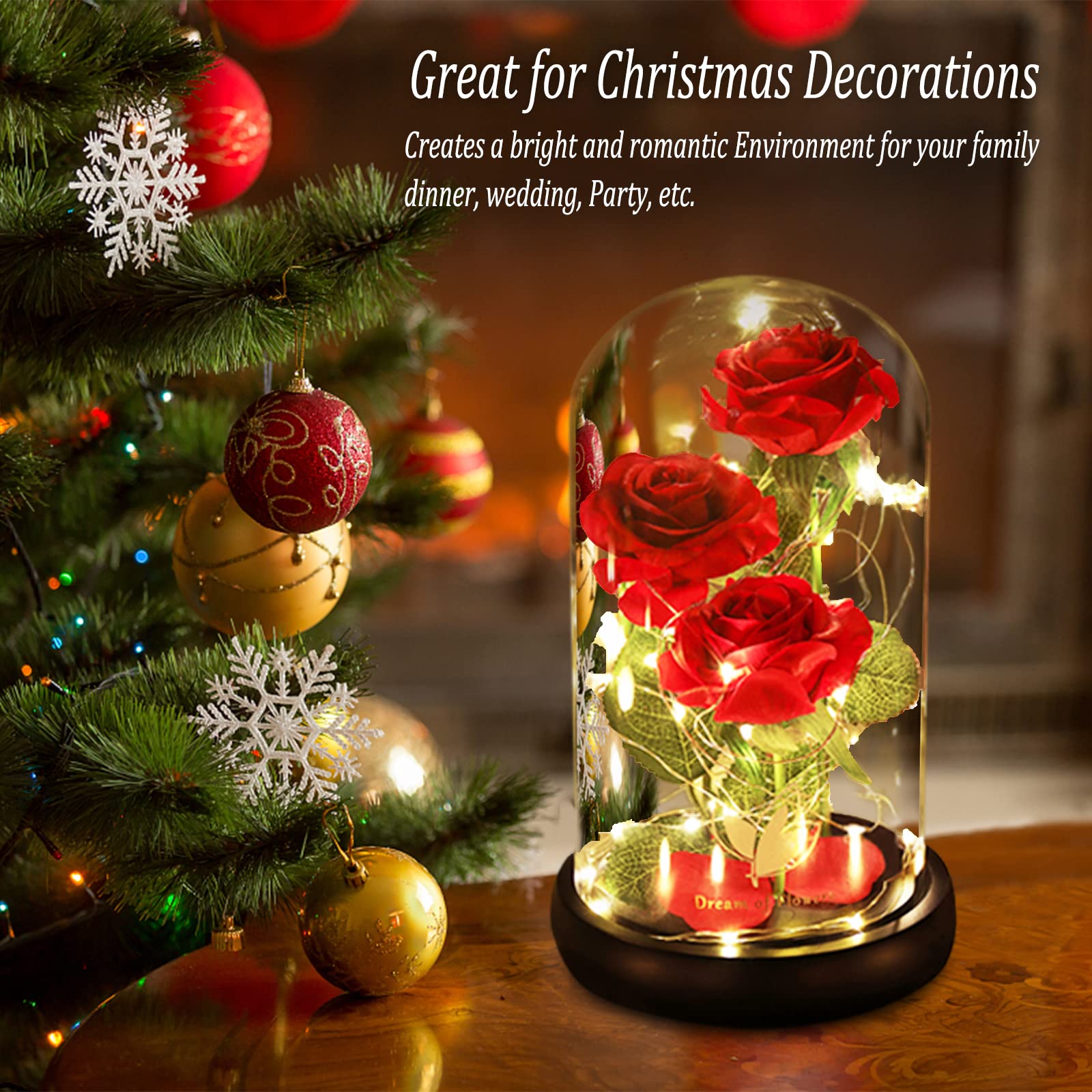 Dream of Flowers size comparison with hand illustrating compact decorative scale