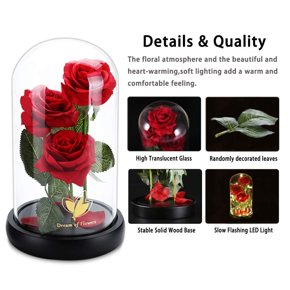 Dream of Flowers wooden base and label showing stable support and neat finish