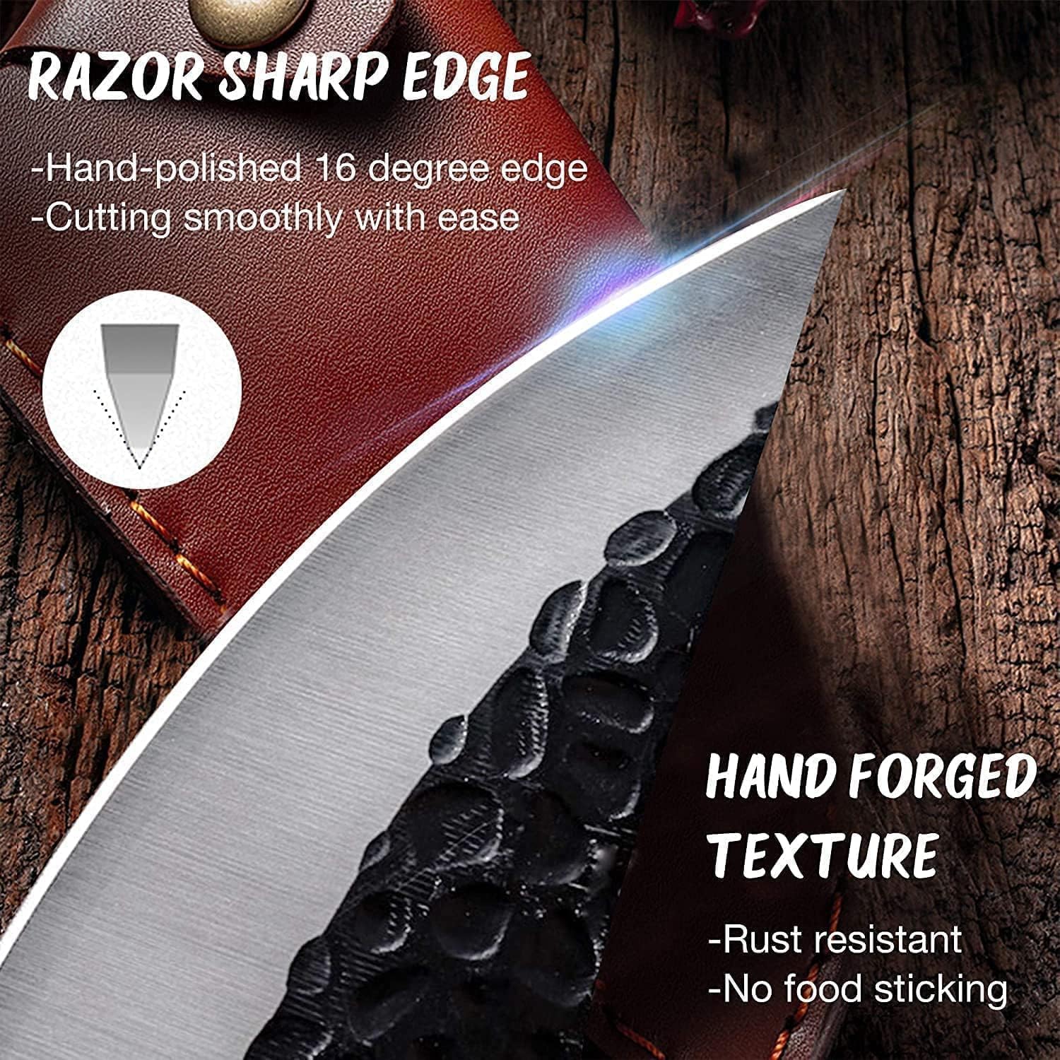 Dream Reach Huusk leather sheath front view protecting blade during transport