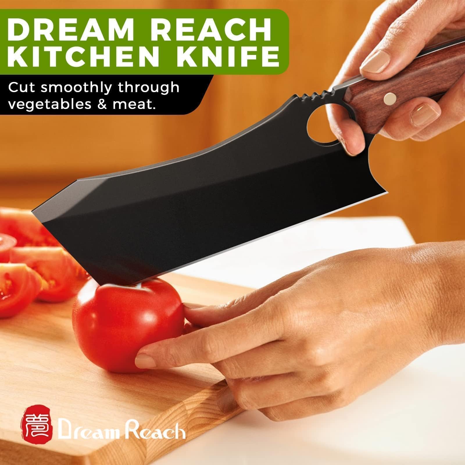 Dream Reach cleaver in kitchen use chopping meat to show practical performance