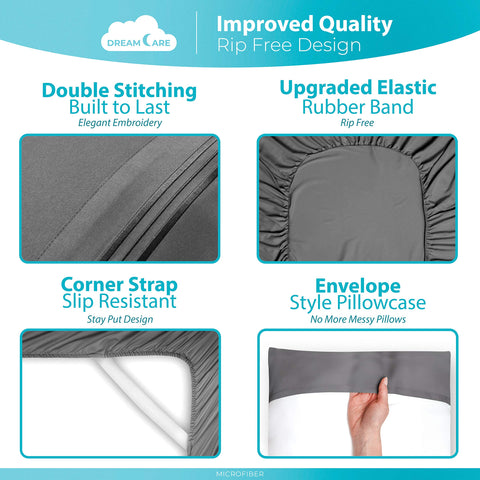 DREAMCARE fabric texture macro showing brushed microfiber softness