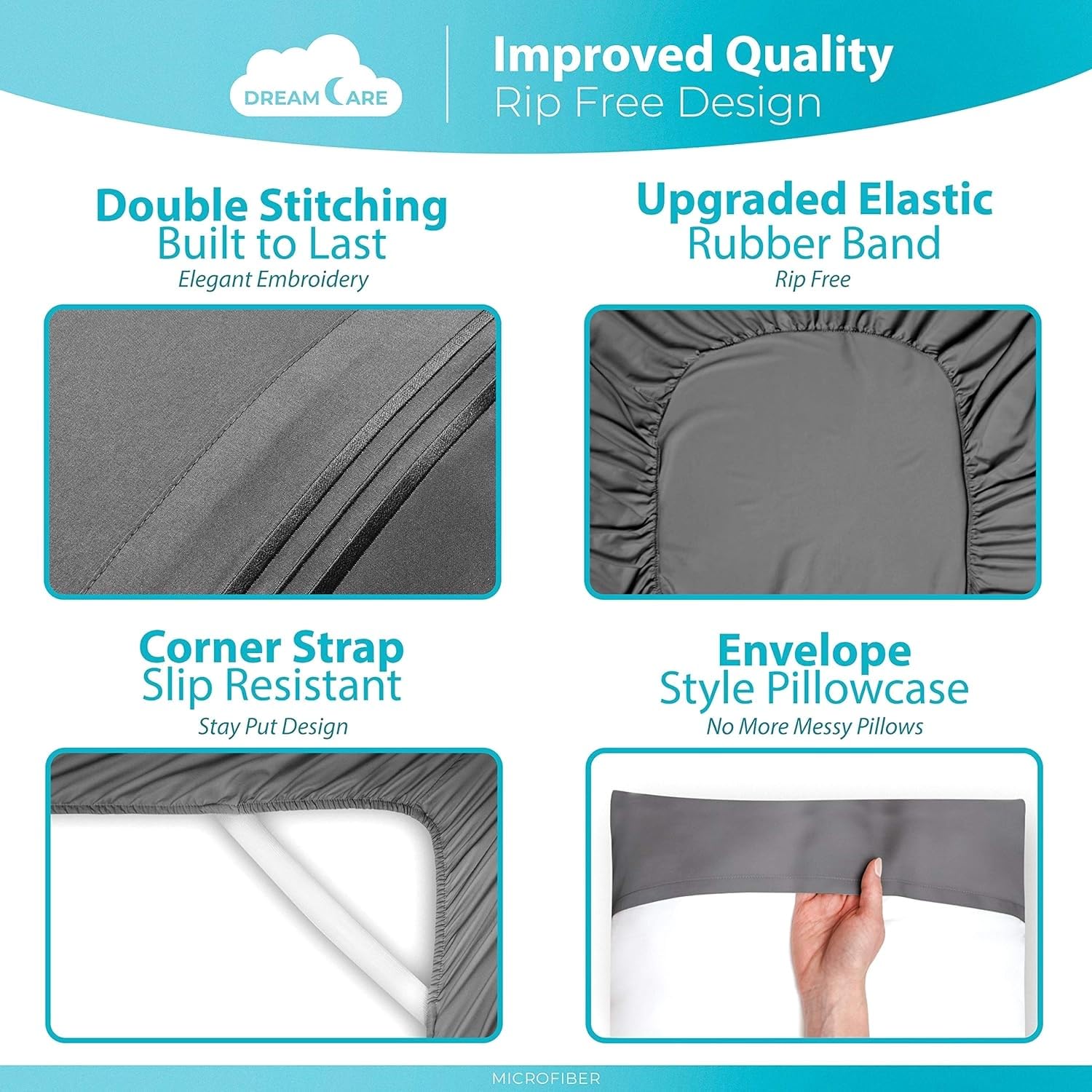 DREAMCARE flat sheet texture after wash for soft comfort