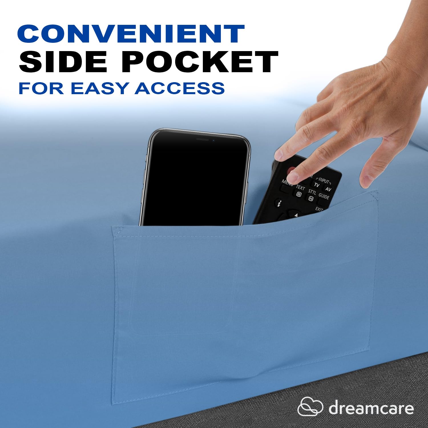 DREAMCARE flat sheet close-up showing smooth soft microfiber texture