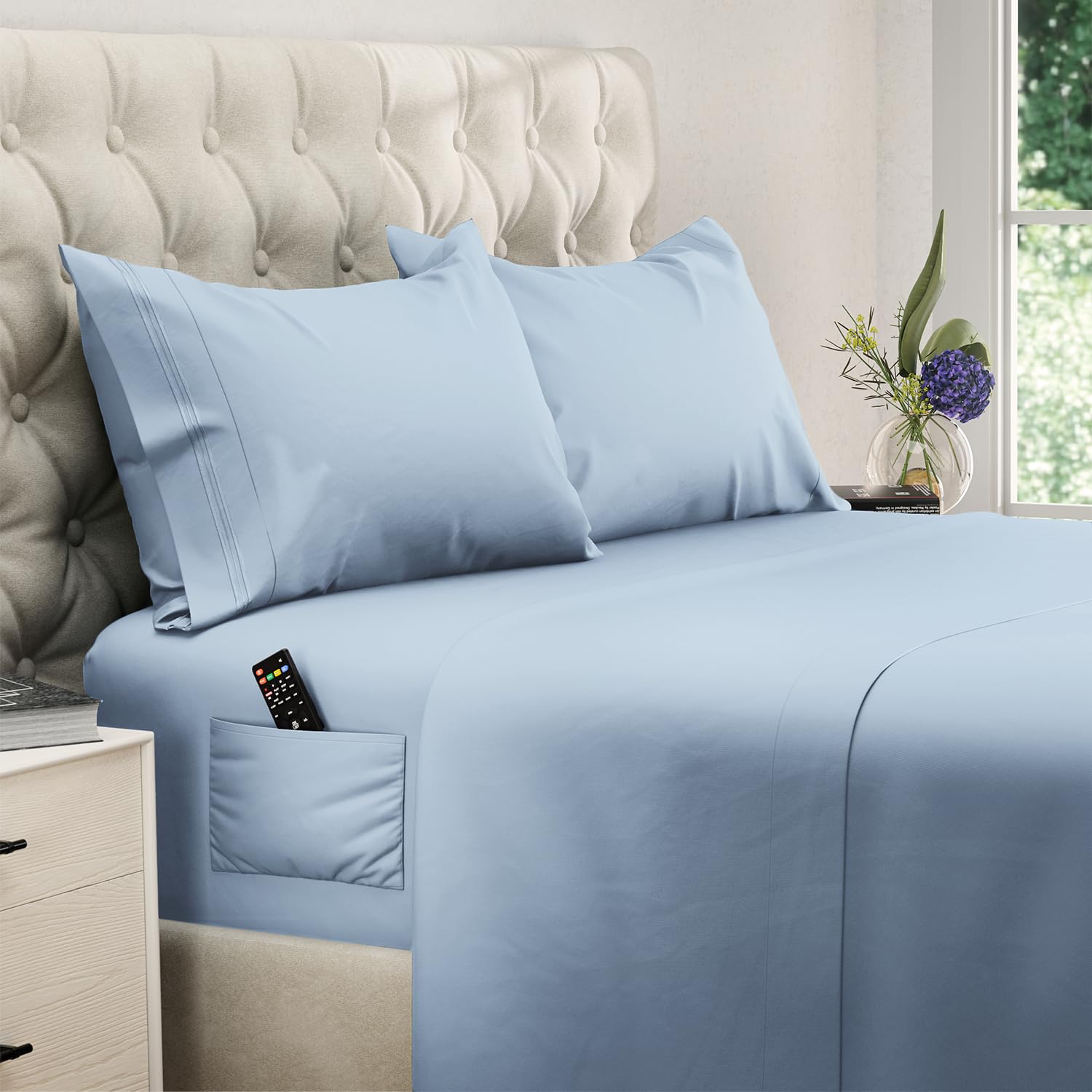 DREAMCARE front packaging showing king sheet set features and benefits