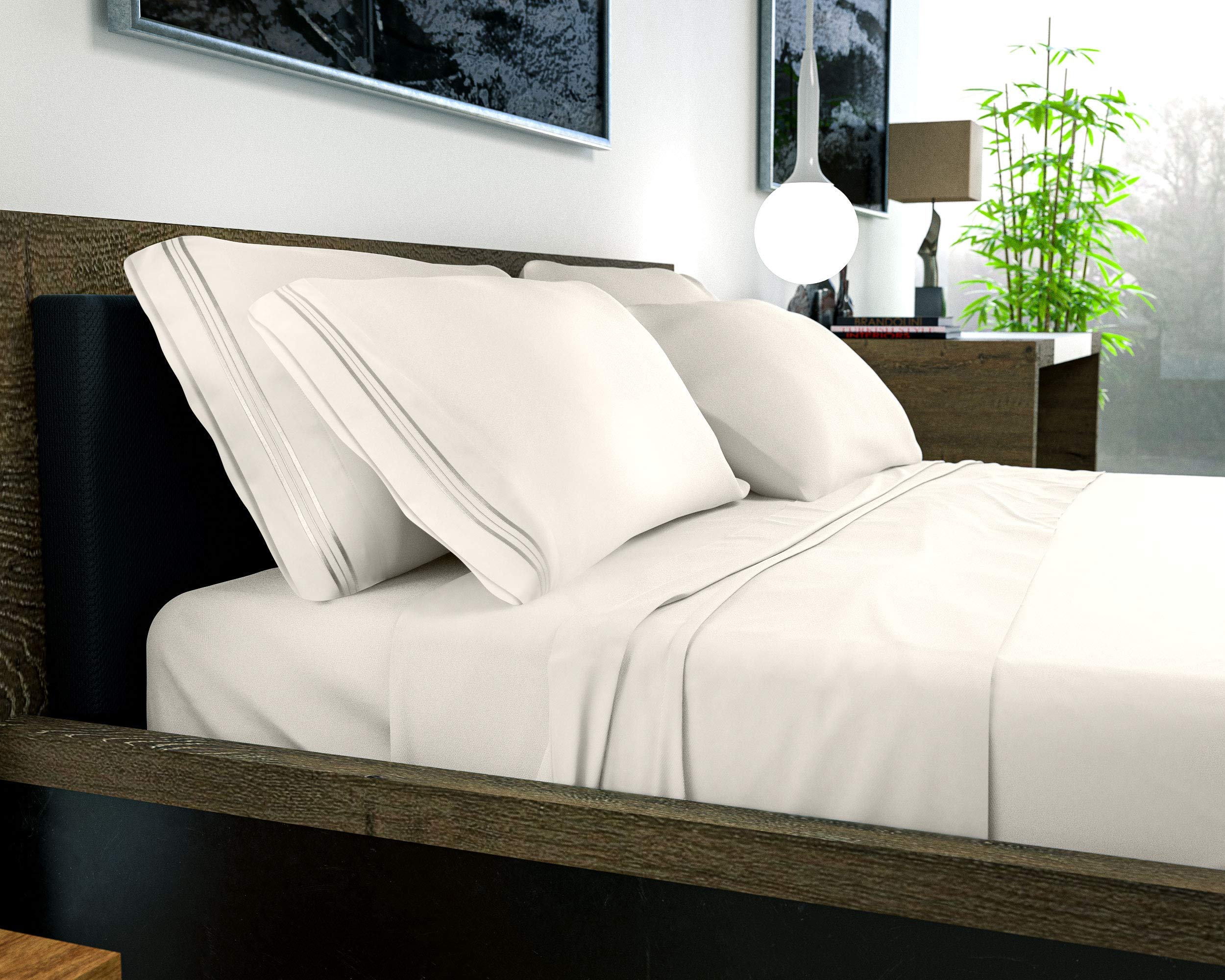 DREAMCARE bedroom lifestyle shot with made bed showing elegant look and cozy benefit