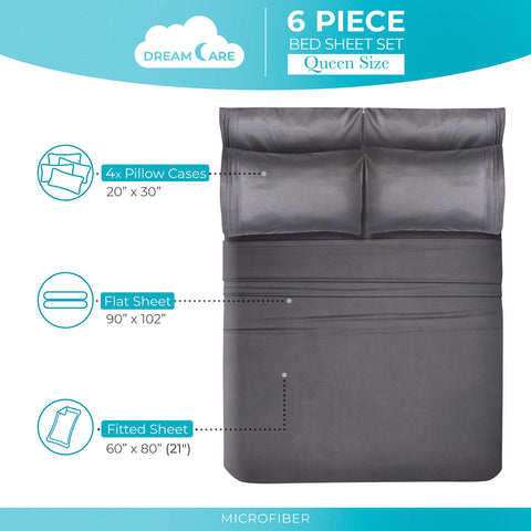 DREAMCARE pillowcase stack displaying soft look and easy care