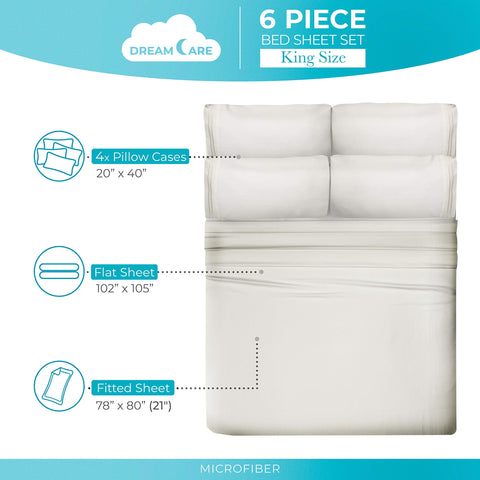 DREAMCARE four pillowcases neatly arranged showing plush edges and coordinated styling benefit