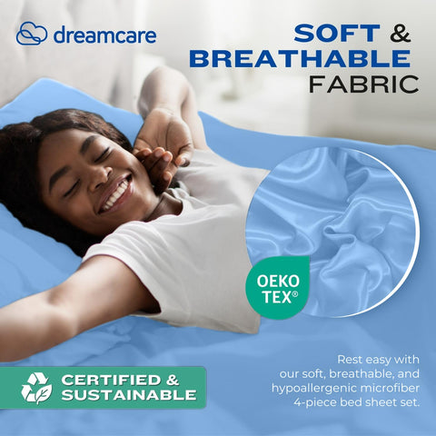 DREAMCARE sheet stretched on a 21-inch mattress showing snug fit