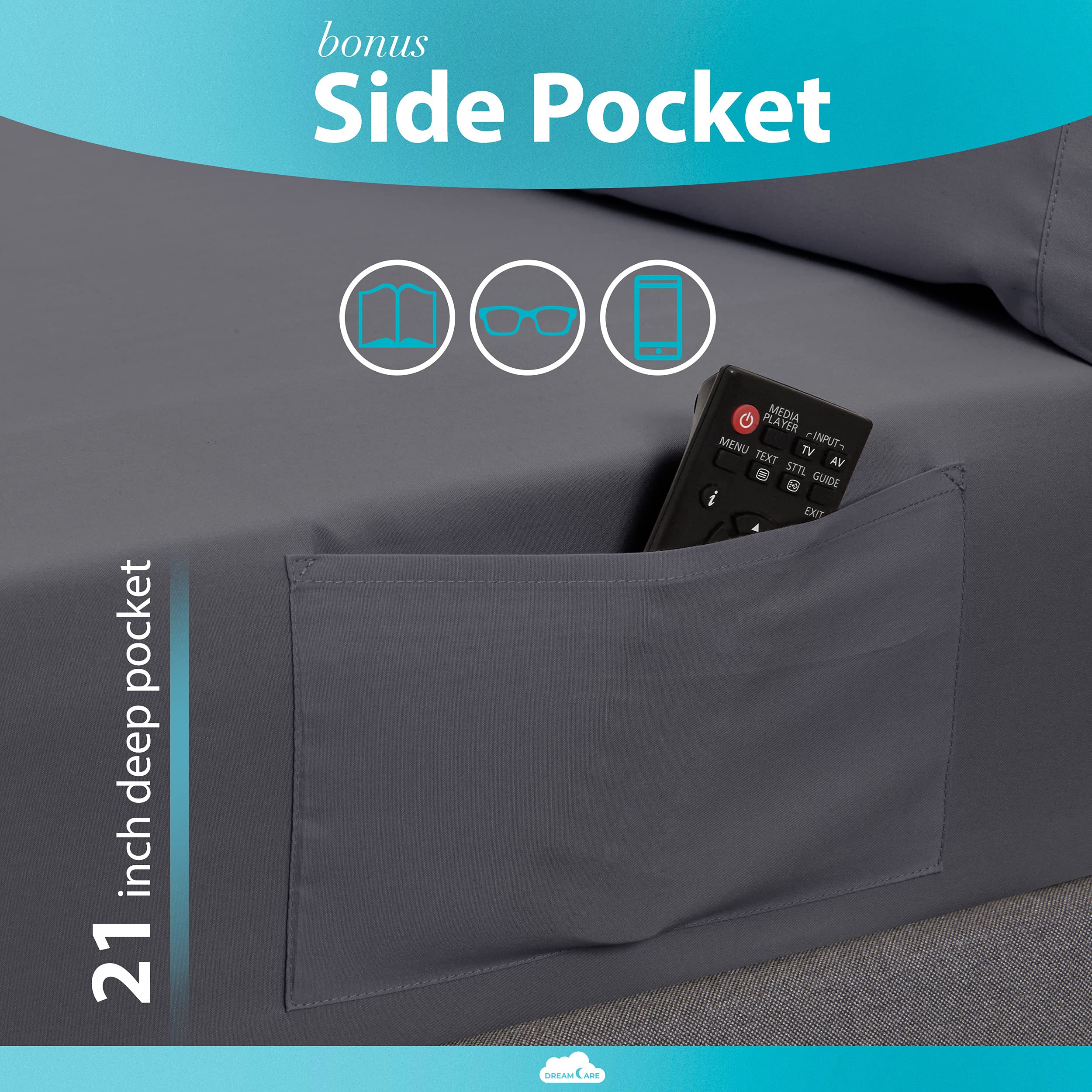 DREAMCARE side pocket closeup holding phone for convenient storage