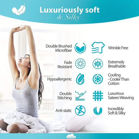 DREAMCARE texture brushed microfiber closeup displaying soft breathable surface