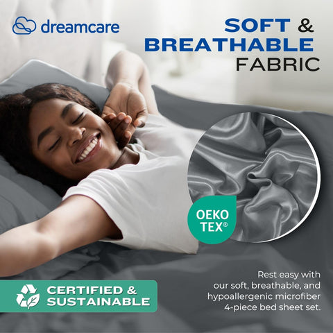 DREAMCARE microfiber texture close-up emphasizing soft brushed feel