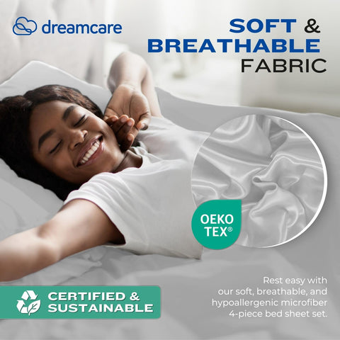 DREAMCARE microfiber texture closeup highlighting soft durable fabric