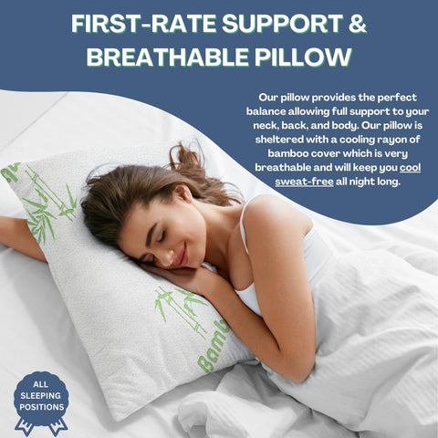 DreamField Linen pillow in bed with side sleeper demonstrating alignment benefit