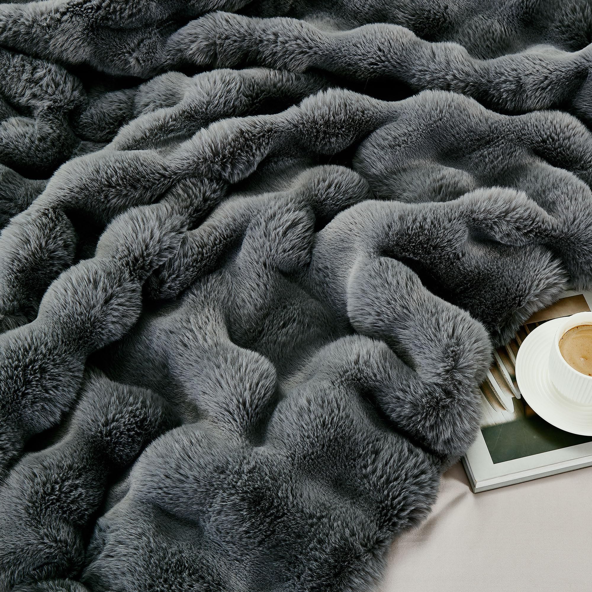 DREAMNINE draped over armchair showcasing decorative texture and cozy seating benefit