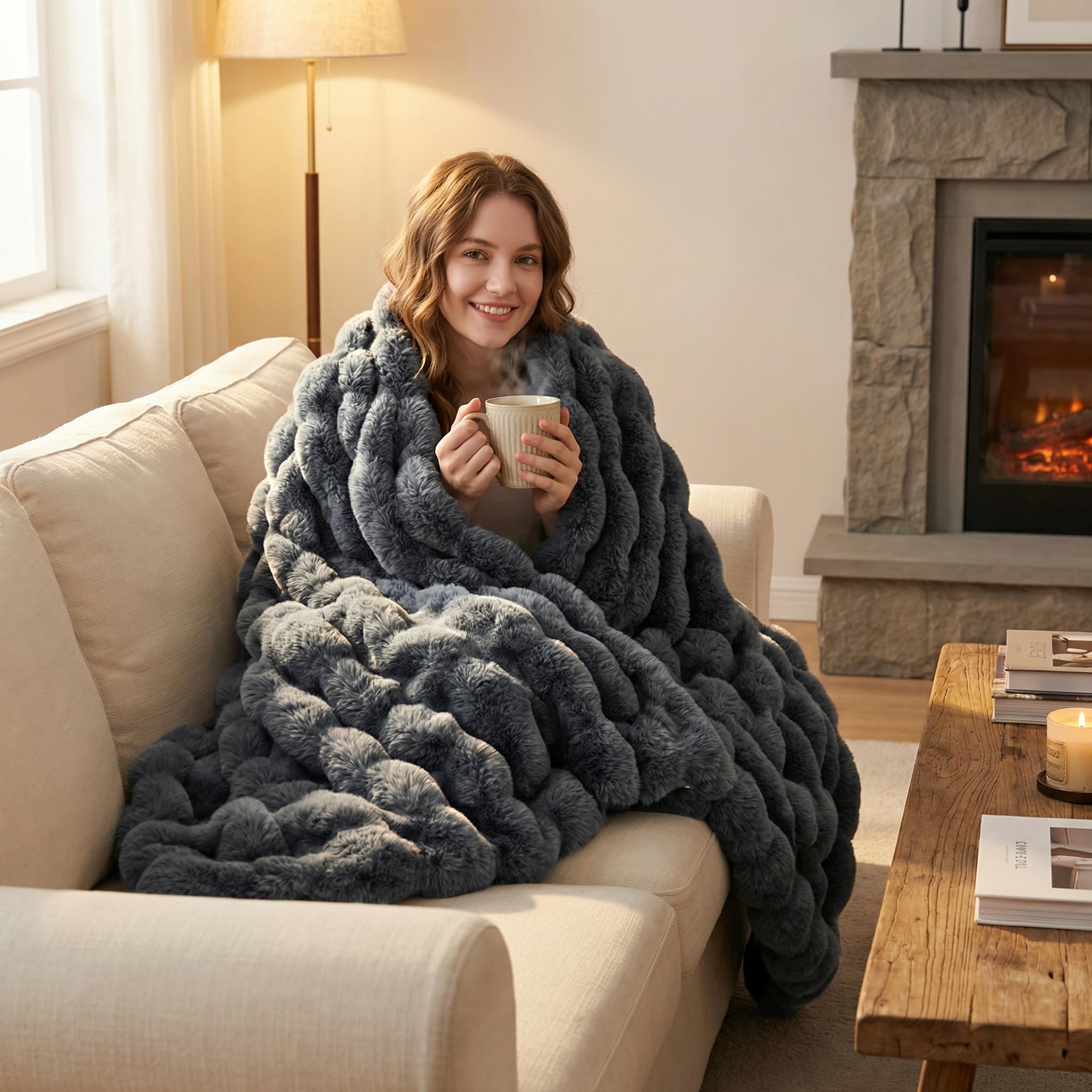 DREAMNINE reverse flannel backing showing smooth side and skin-friendly benefit