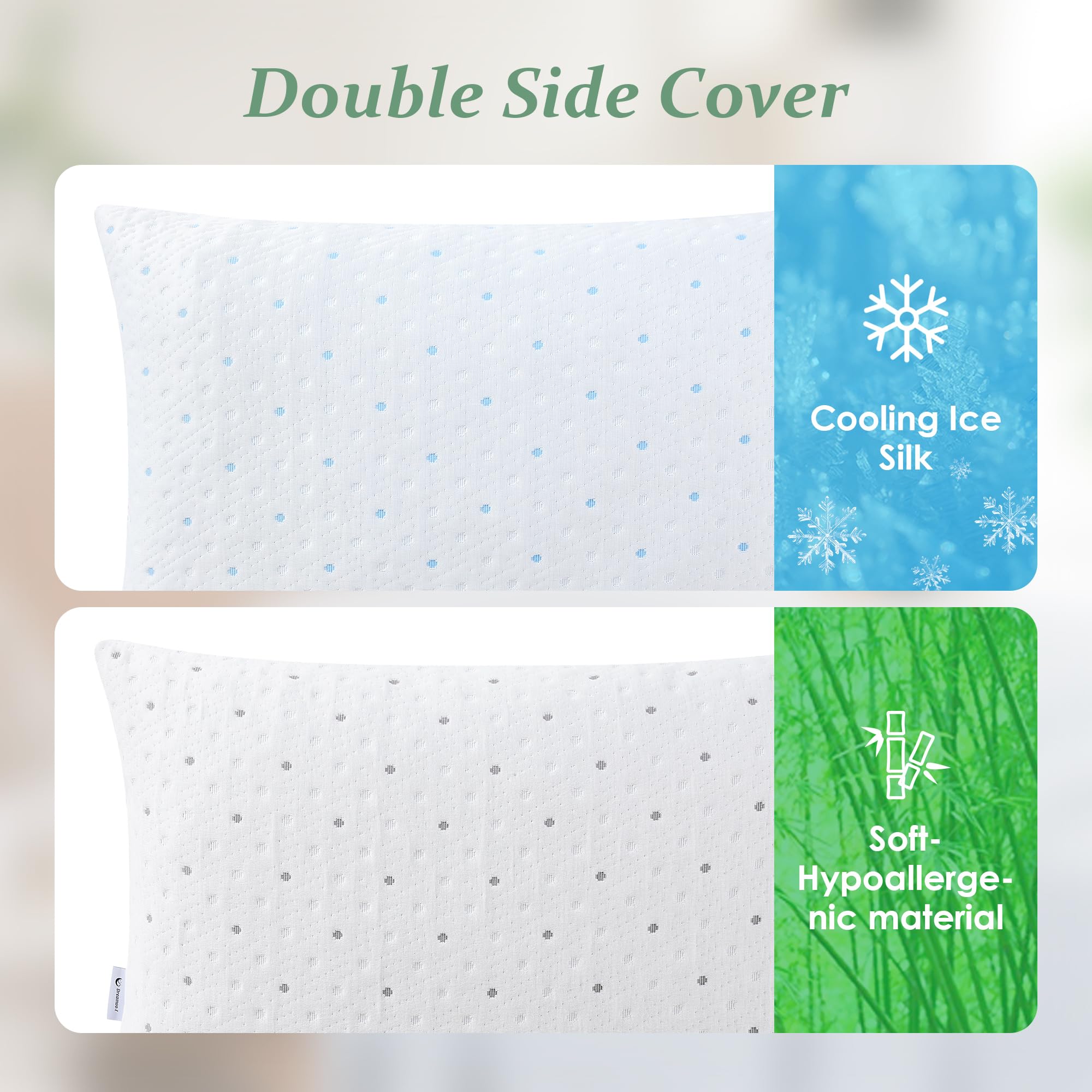 Dreamood close-up shredded foam texture highlighting breathability and adaptive support