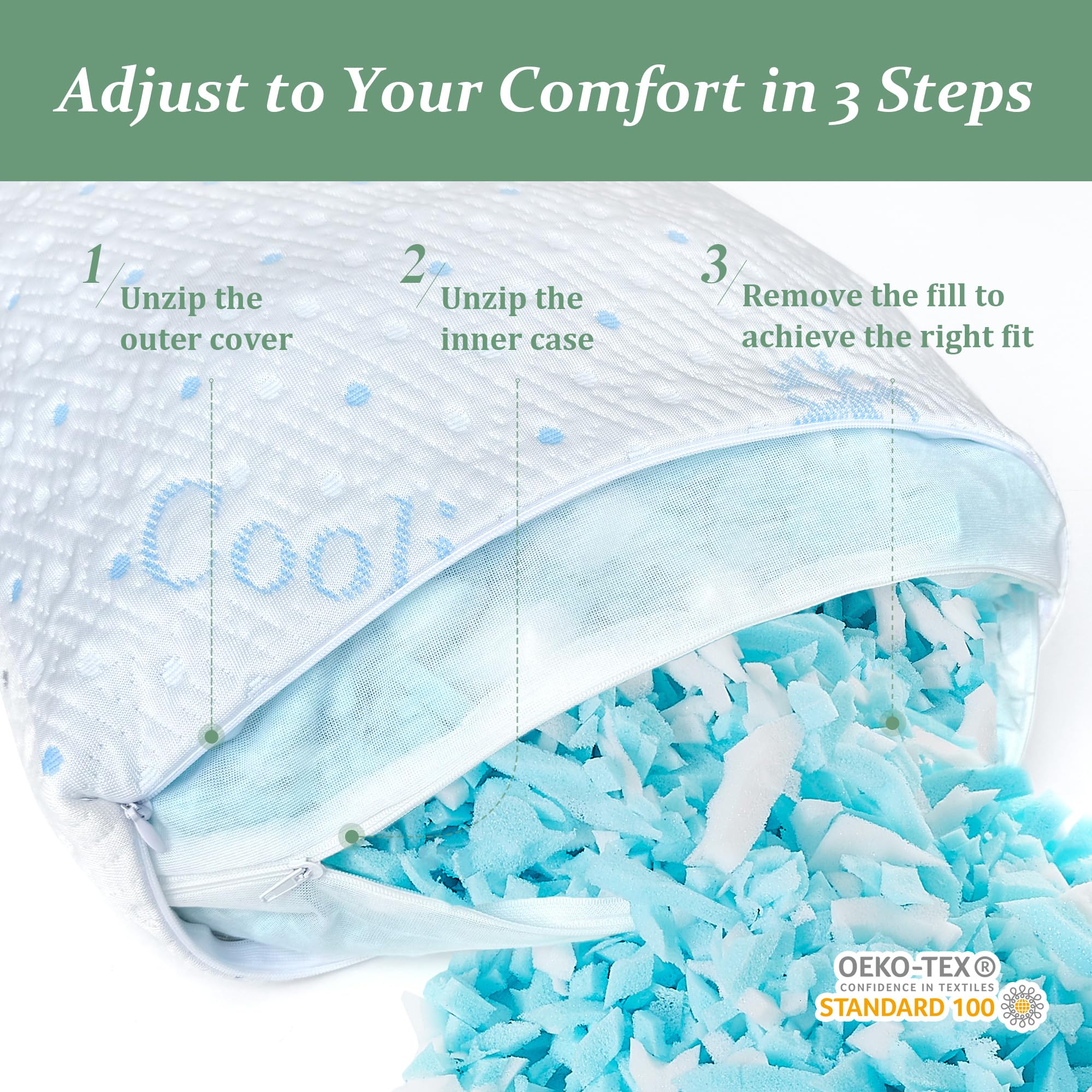 Dreamood dual-sided cover laid flat showing cooling and soft sides