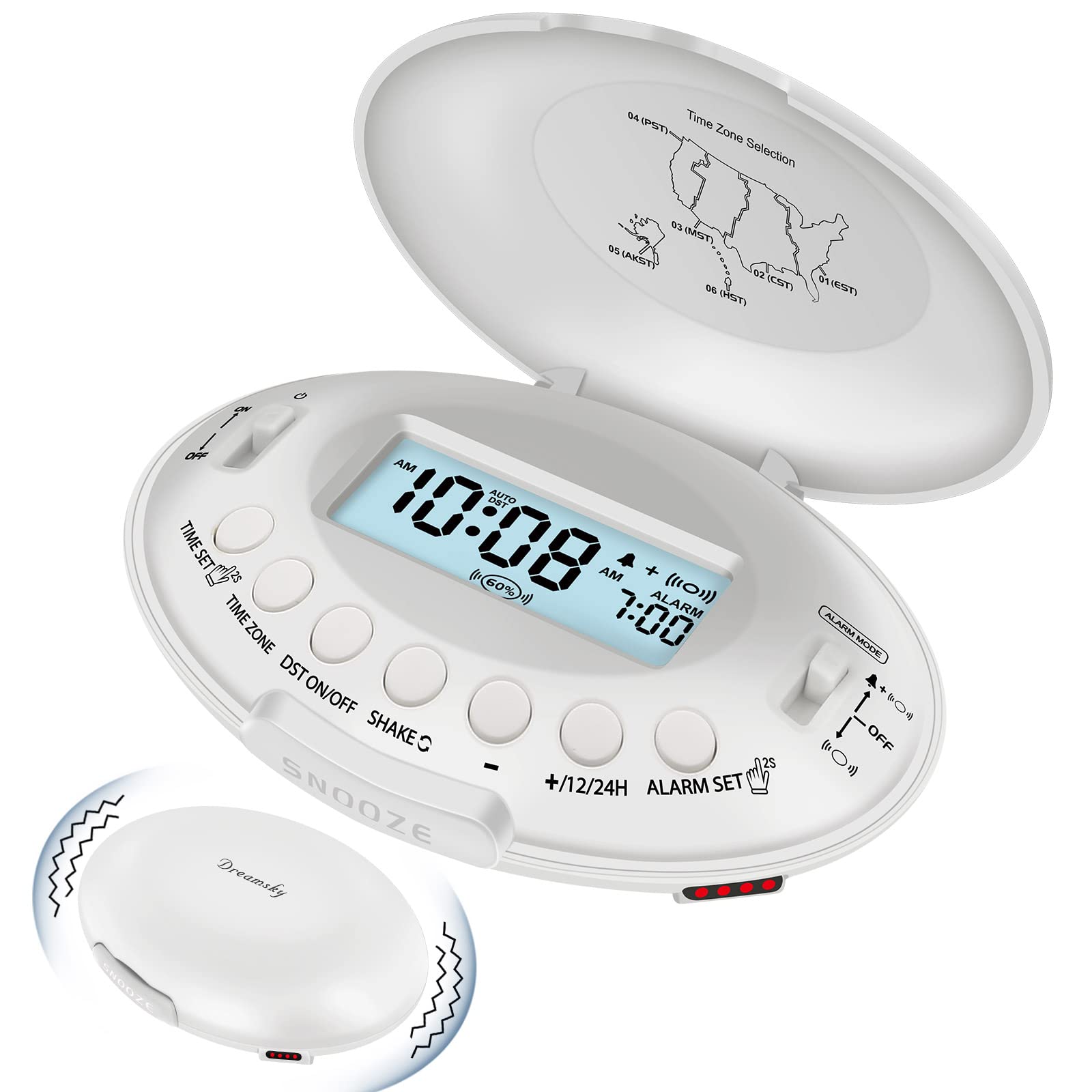 DreamSky front display showing time and benefits of clear readout