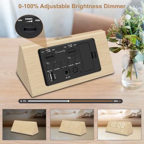 DreamSky on a bedroom nightstand creating tidy bedside organization and style