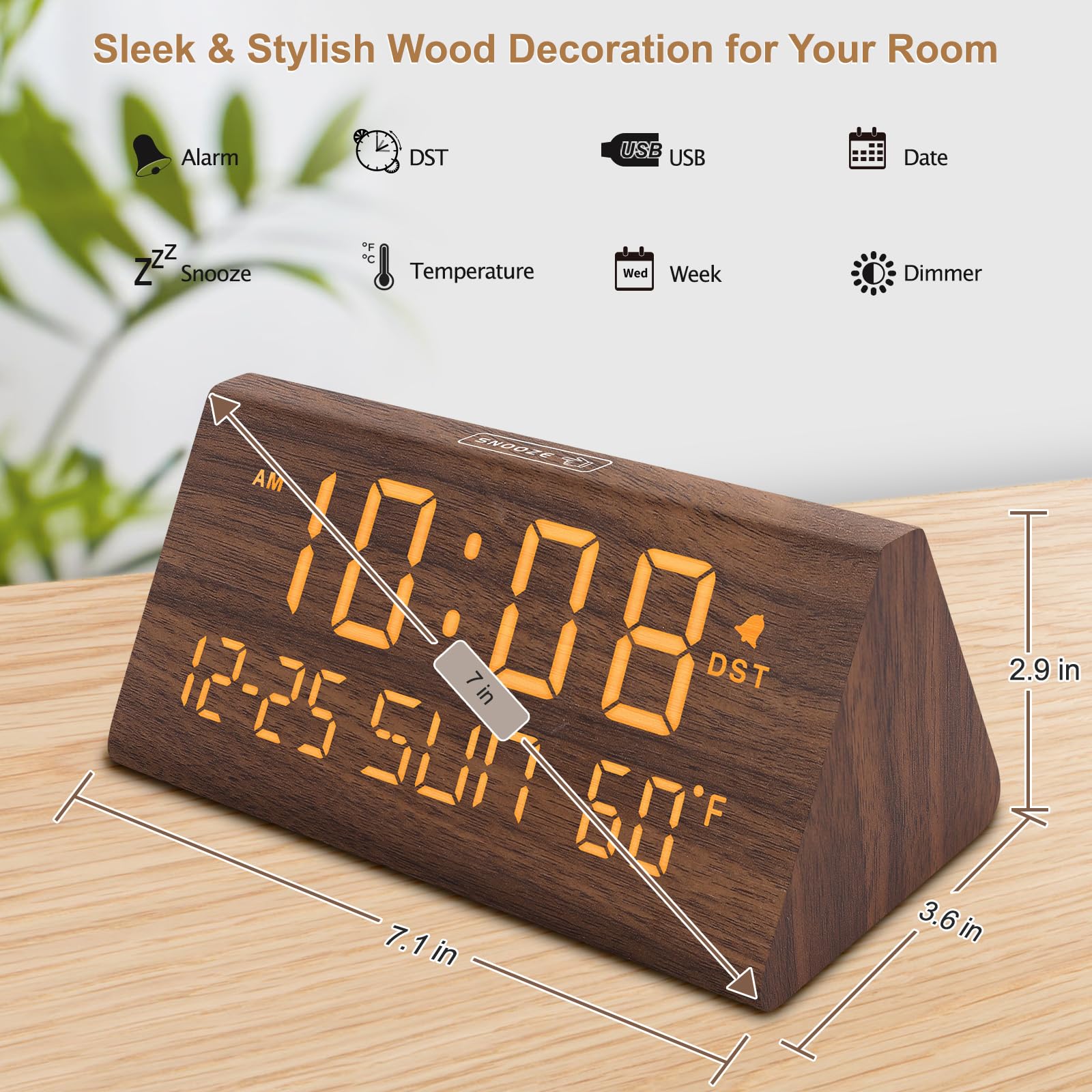 DreamSky held in hand for size comparison showing compact scale and bedside fit