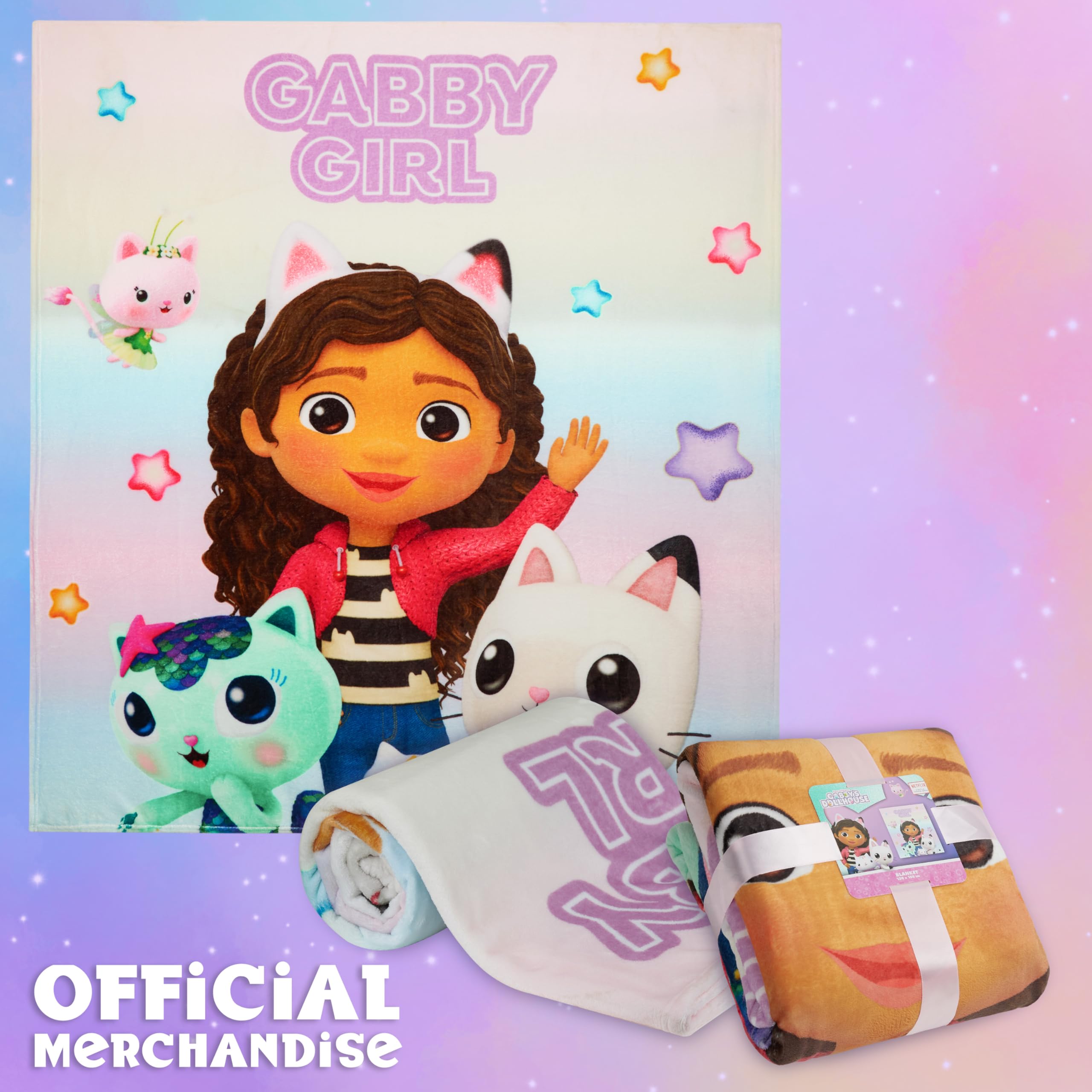 DREAMWORKS GABBY'S DOLLHOUSE printed design detail displaying vibrant characters and clear colors