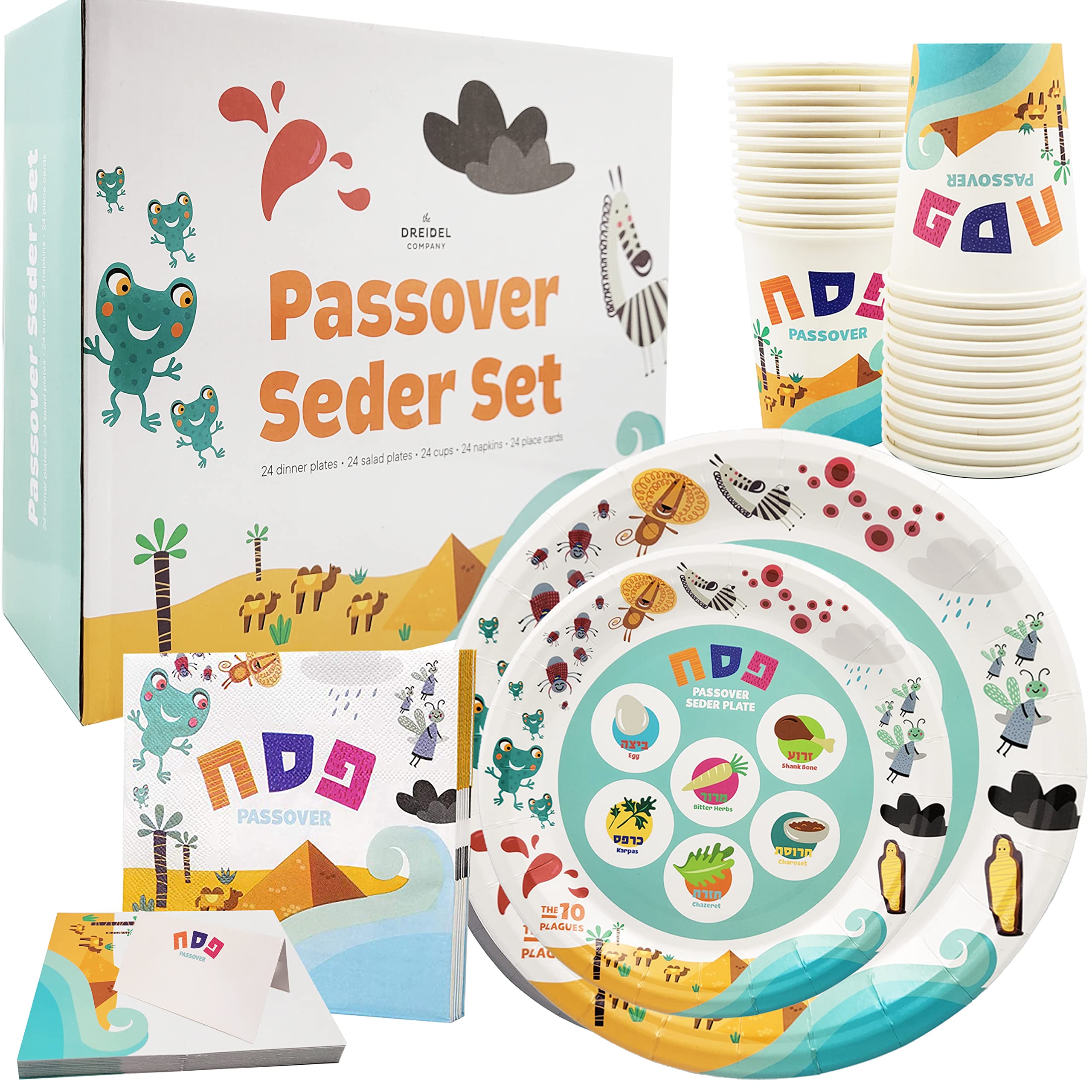 The Dreidel Company full Ten Plagues set on table showing organization benefit